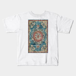 Old oriental blue and orange rug Kids T-Shirt